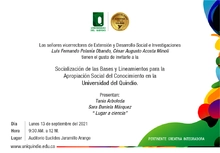 Apropiación Social del Conocimiento