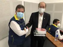 Dr. Eduardo Jose? Gonza?lez Angulo, Director UNGRD y Armando Espinosa Baquero PhD