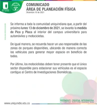 Se levanta Pico y placa en Uniquindío