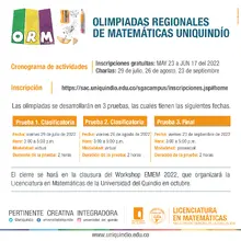 Olimpiadas Regionales de Matematicas Uniquindio