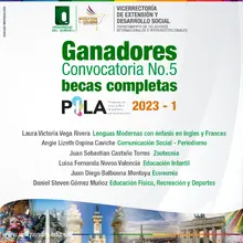 Ganadores Convocatoria
